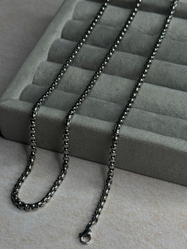 ست دستبند و گردنبند استیل ویتالی استایل | مینیمال صنعتی | رنگ ثابت