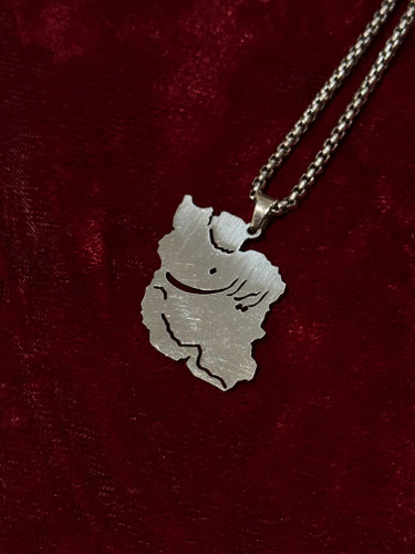 گردنبند نقرهای طرح ایران | ساده و خاص